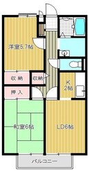 岸辺駅 徒歩5分 1階の物件間取画像